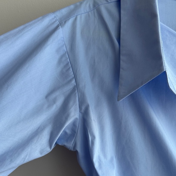 Maeve Asymmetrical Buttondown Shirt, Women’s Sky Blue Blouse, Size XXS - Picture 10 of 16